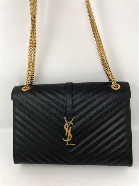 ysl purse black and gold|YSL purse all black.